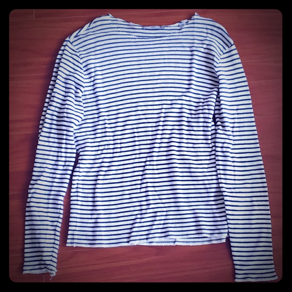 Vince long sleeved striped sailor shirt